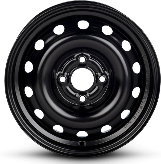For 2005-2011 Chevrolet Aveo 14 Inch Painted Black Rim - OE Direct Replacement - Road Ready Car Wheel