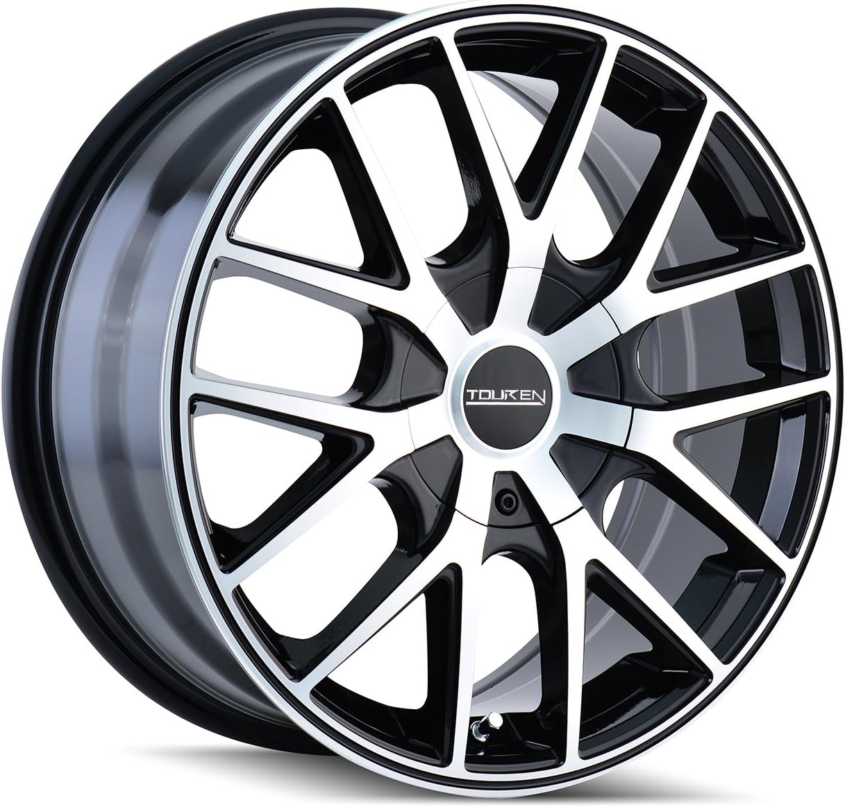 TR60 18x8, Bolt Pattern: 5x112/120, Offset: 40, BLACK/MACHINED FACE/BLACK RING, set of 1