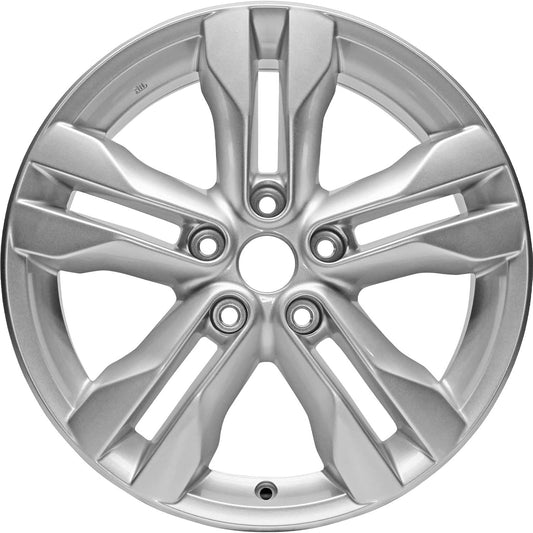 Factory Wheel Replacement New 17x7 inches 17 Inch Premium Aluminum Alloy Wheel Rim for Nissan Rogue 2011 2012 2013 2014 2015 | ALY62574U20N | Direct Fit - OE Stock Specs, Silver