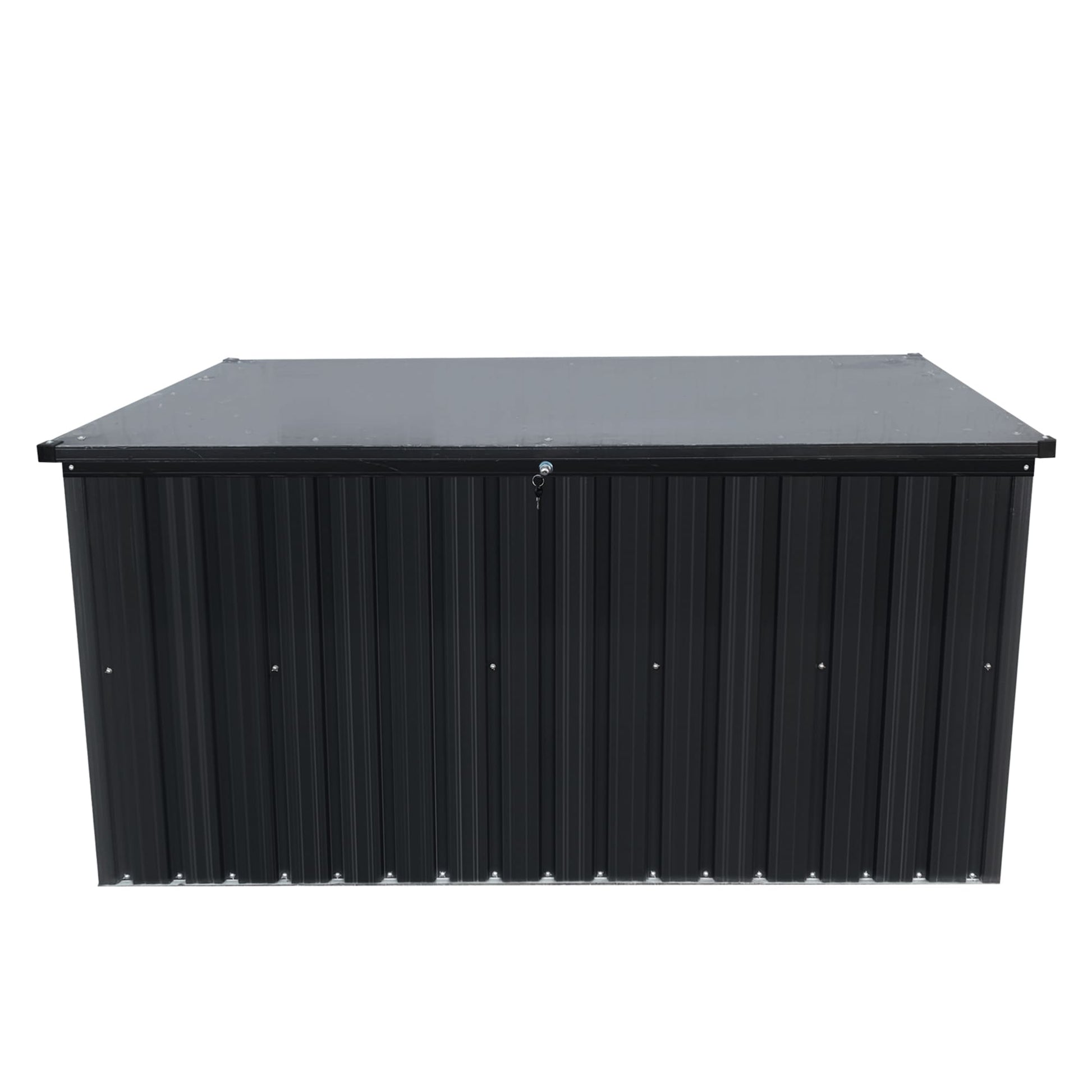 Bybafun 72-in L x 34.8-in 334-Gallon Black Metal Deck Box