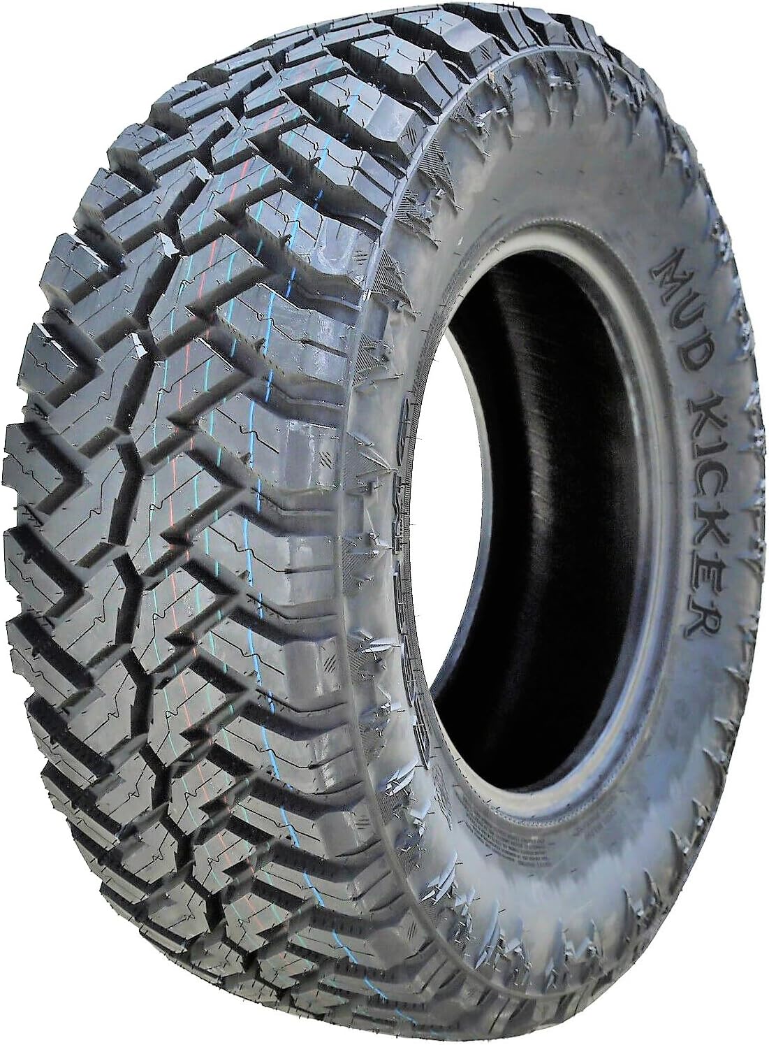 Mud Kicker M/T Mud Off-Road Light Truck Radial Tire-LT265/75R16 265/75/16 265/75-16 123/120Q Load Range E LRE 10-Ply BSW Black Side Wall