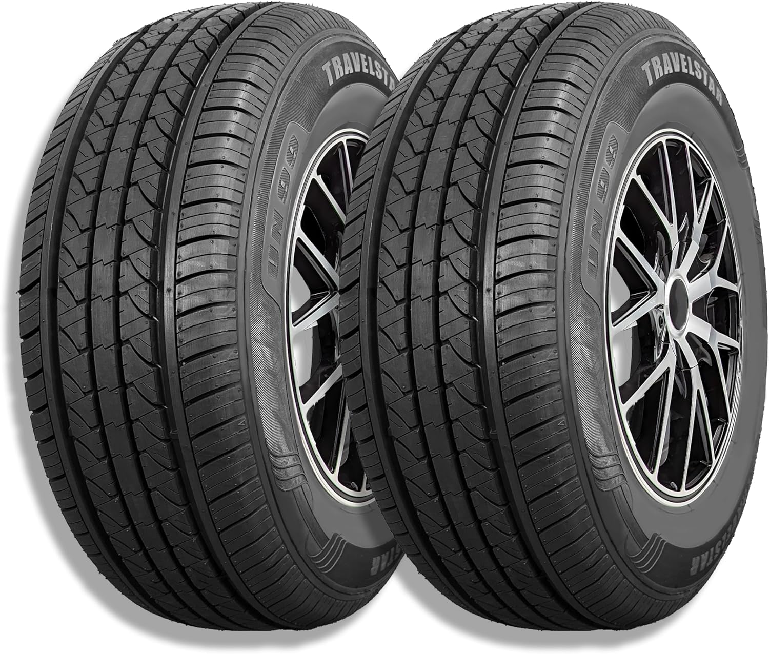 Set of 2 (Two) Travelstar UN99 All Season 205\/70R15 96T All Season Radial Passenger Car Tire 205\/70\/15 - Includes Road Hazard Warranty (Tire Only)