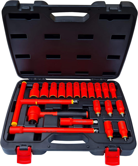 1000V Insulated Metric Socket Set | 20 Piece 3/8" Drive | 5 Hex Bits