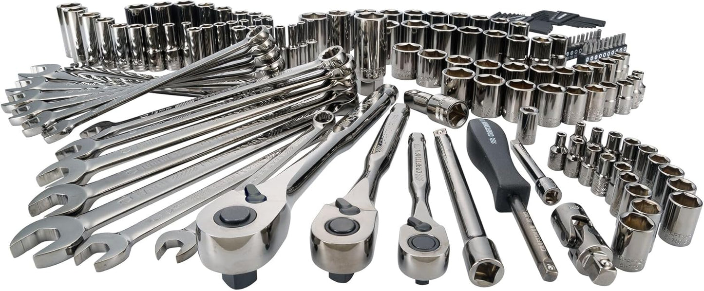 Craftsman Mechanics Tool Set, 1\/4" & 3\/8" & 1\/2" Drive, SAE\/Metric, 150 Piece (CMMT12035)