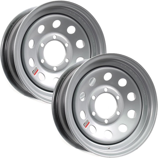eCustomrim 2-Pack Trailer Rim Wheel 16X6 16" 6 Lug Silver Modular