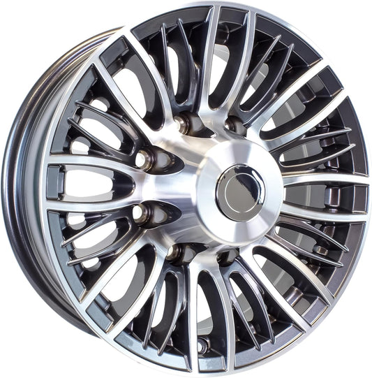 eCustomrim Aluminum Trailer Wheel 16X6 16" Evolution Style 8 Lug On 6.5" Center Rim