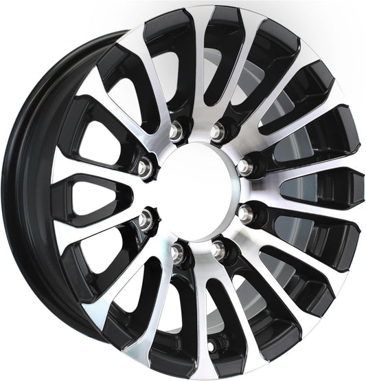 eCustomrim Aluminum Trailer Wheel 16X6 16" Avalanche Style 8 Lug On 6.5" Center Rim