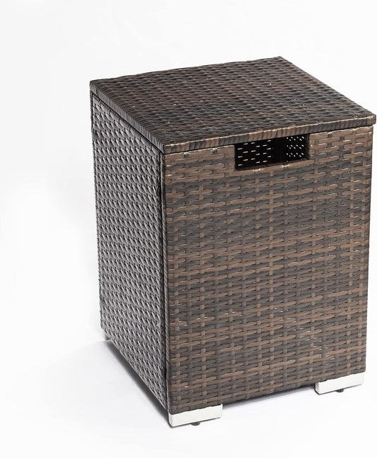 Rattan Propane Tank,Gas Bottle Cover, Outdoor Wicker Gas Cylinder Cover and Steel Frame