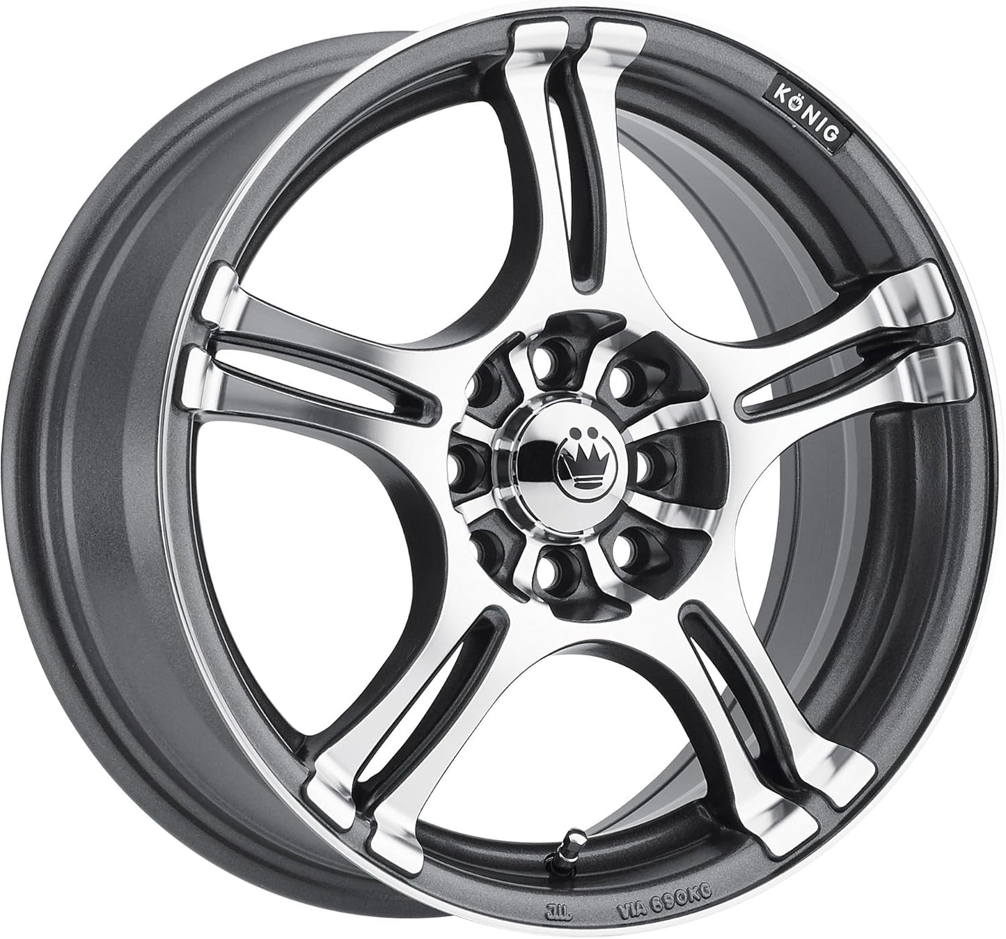 Konig Incident Graphite Machined Wheel (16x7"/4x100mm)