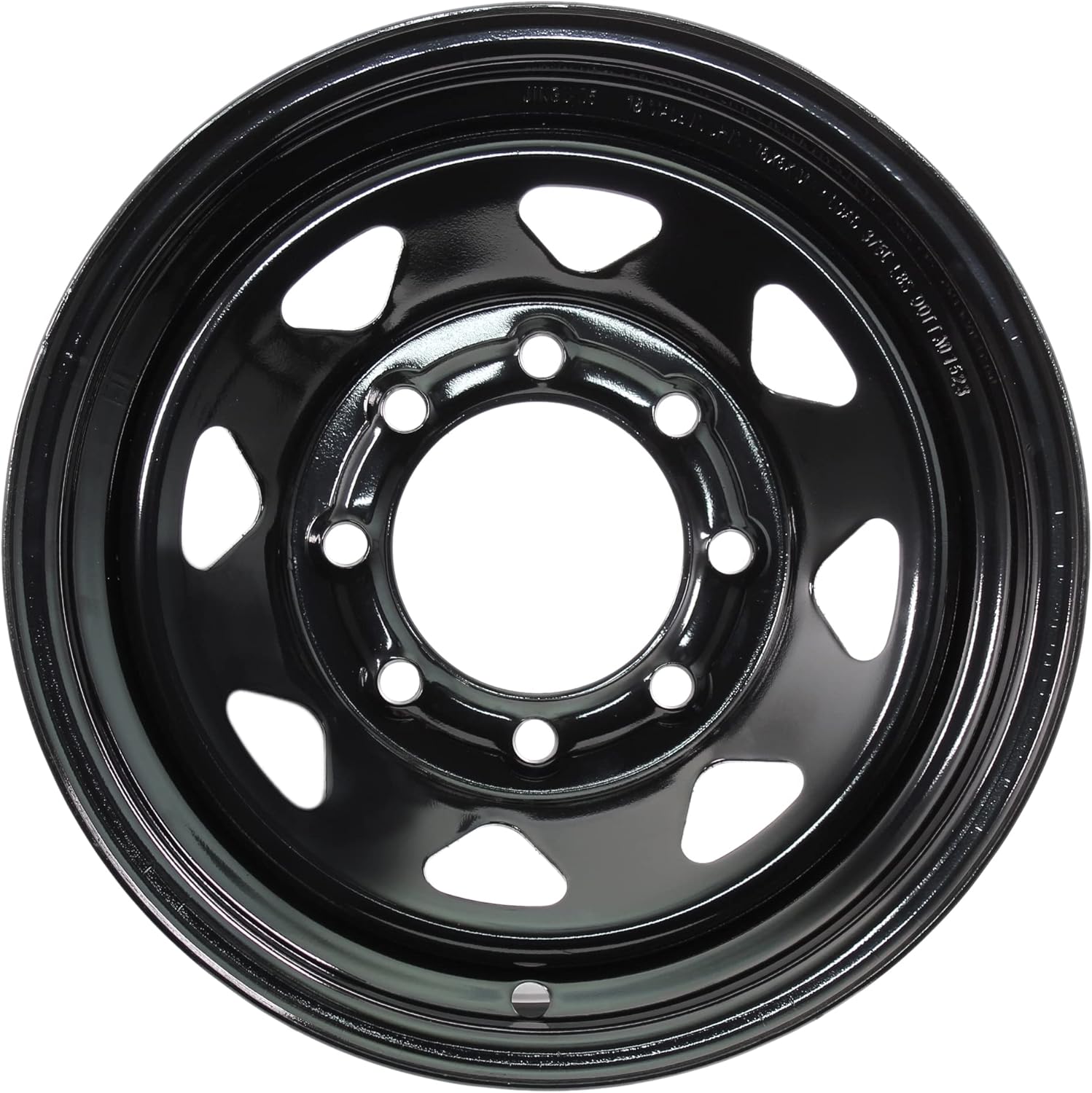 eCustomrim Trailer Wheel 16X6 16" 8 Lug Black Steel Rim Wheel