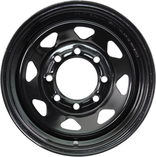 eCustomrim Trailer Wheel 16X6 16" 8 Lug Black Steel Rim Wheel