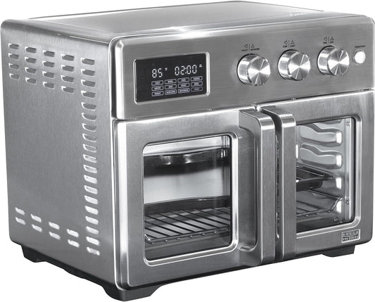 Extra Large 33 quart stain steel Air fryer and Toaster Oven for pizza, baking, broiling, roasting and dehydrating