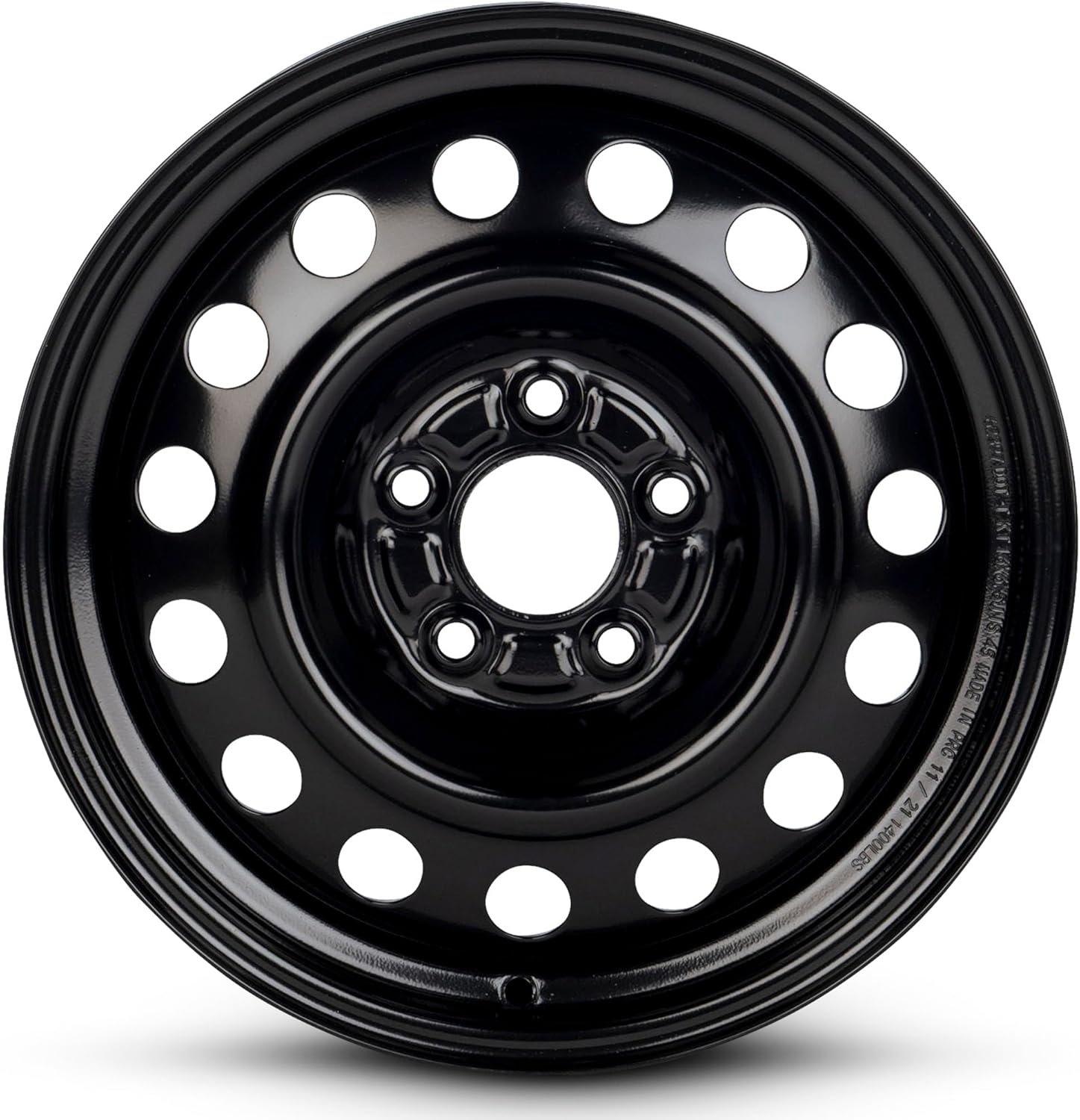 For 2011-2017 Hyundai Elantra 16 Inch Black Painted Steel Rim - OE Direct Replacement - Road Ready Car Wheel