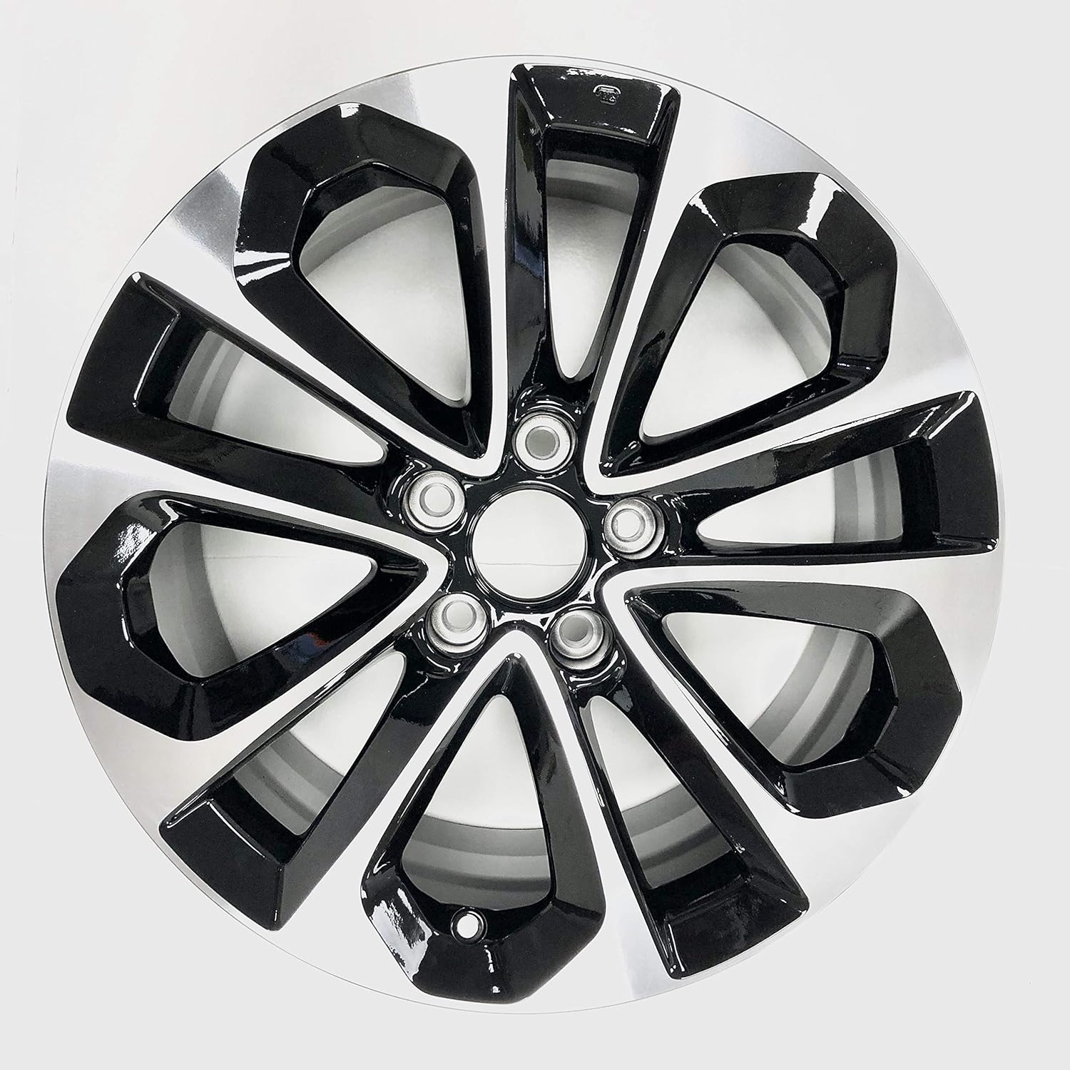 18" New Single 18x8 Alloy Wheel For 2013-2015 Honda Accord Machined Black OEM Design Replacement Rim