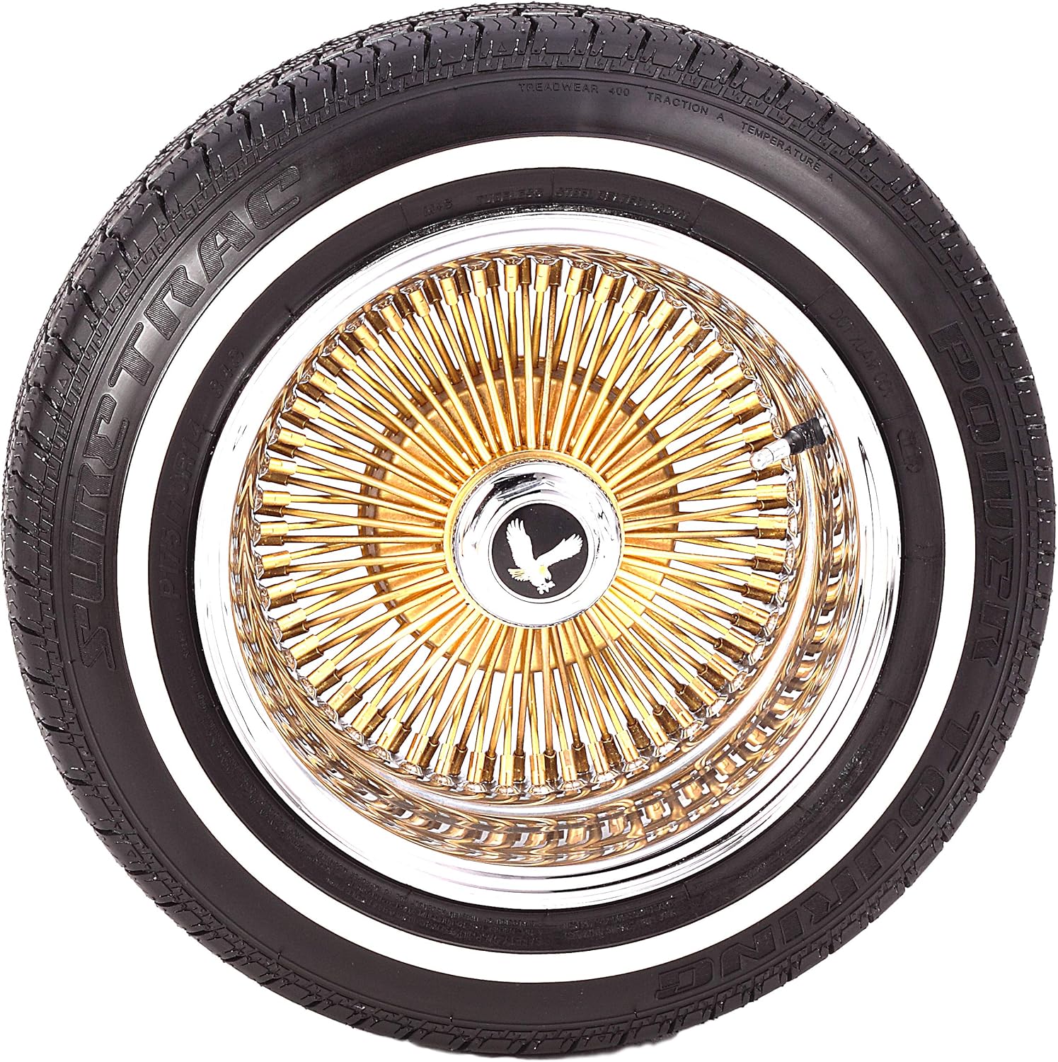 Suretrac (Remington) White Wall Tire Power Touring 155/80R13 79S (0.6 inch white wall) 155-80-R13