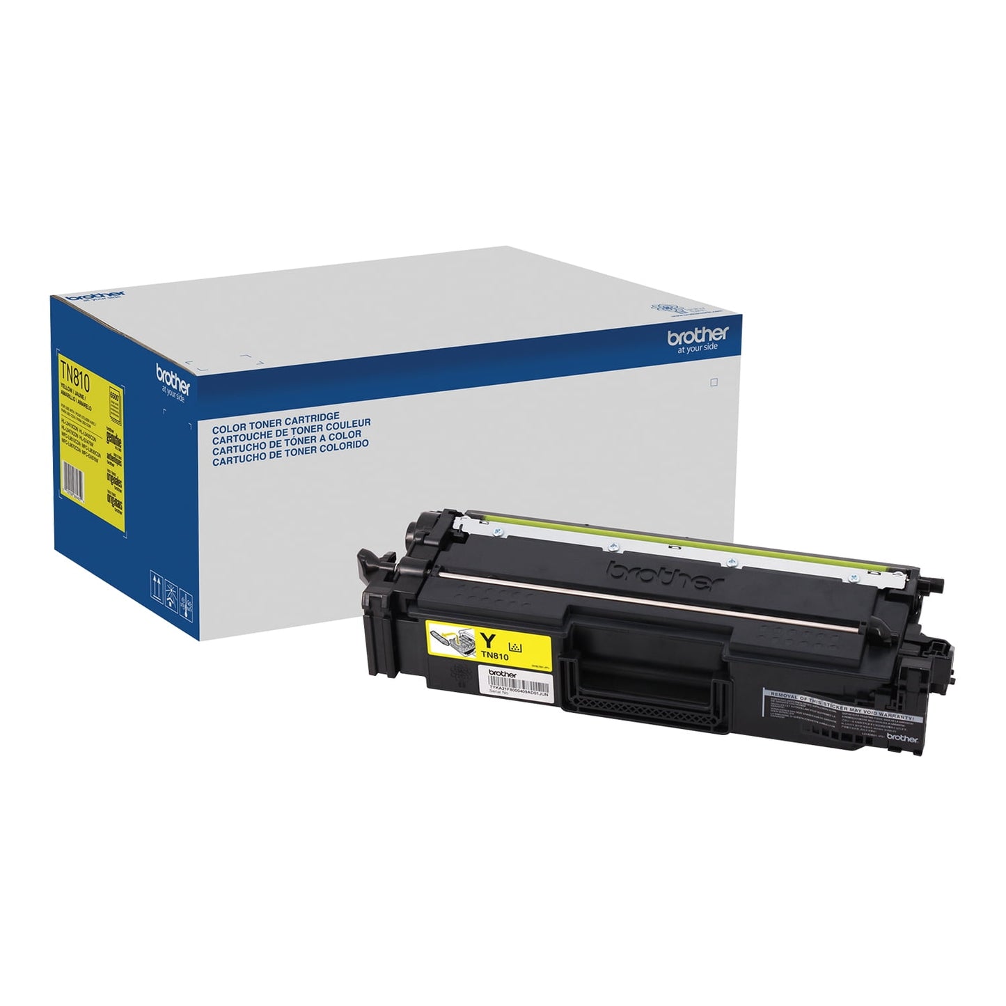 Brother Genuine TN810Y Standard Yield Yellow Toner Cartridge (6,500 Yield)