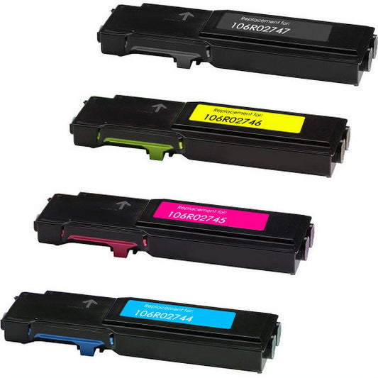 Compatible Xerox 106R02747 / 106R02744 / 106R02745 / 106R02746 toner cartridges - 4-pack