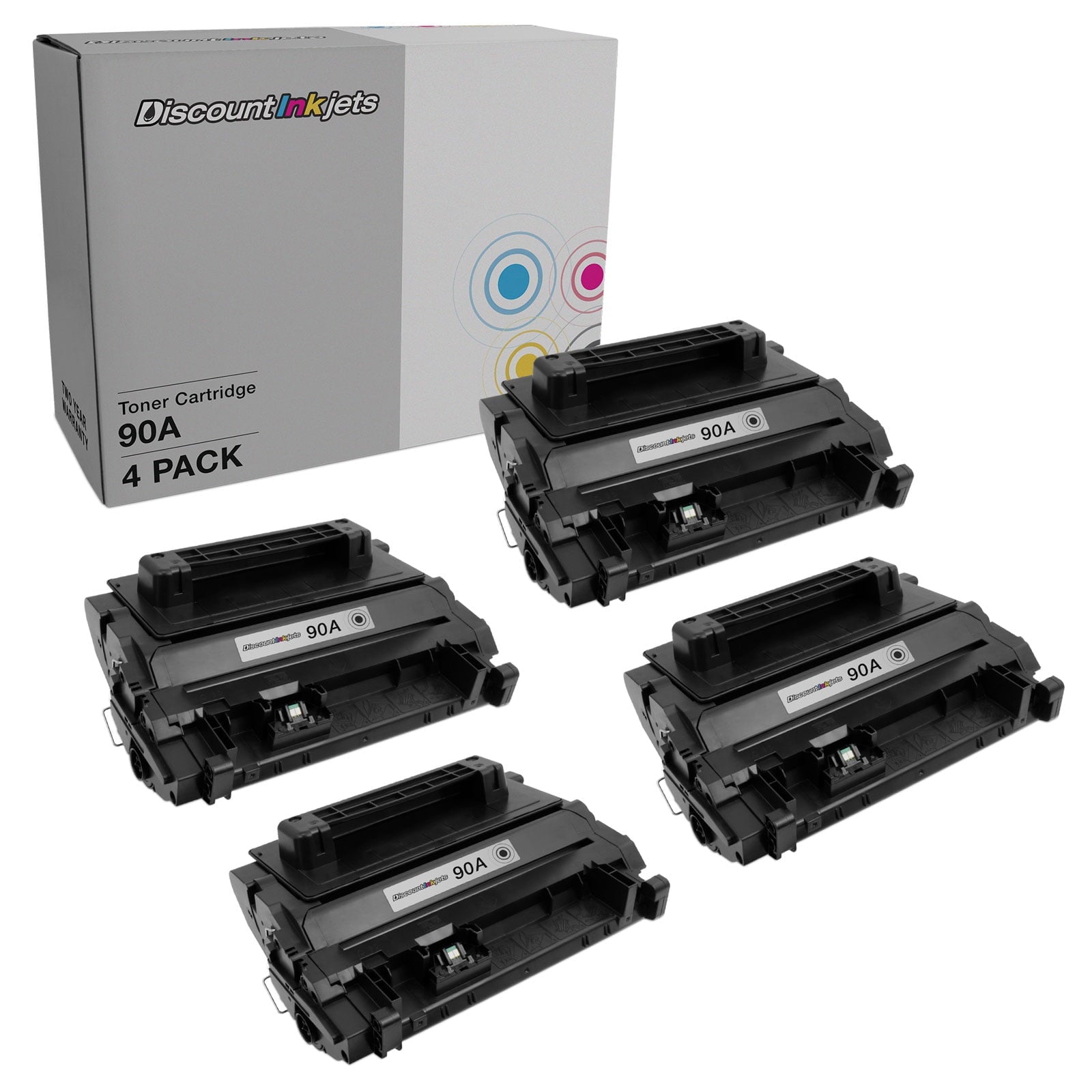 DI Compatible Toner Cartridge Replacements for 90A (4 Pack - Black) Compatible with HP Enterprise 600 M601dn, 600 M602dn, 600 M602n, 600 M603dn, 600 M603n, 600 M603xh, M4555f, M4555h