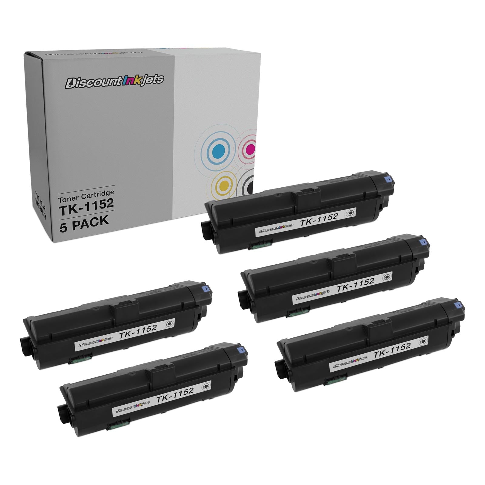 DI Toner Cartridge Replacement for Kyocera TK-1152 1T02RV0US0 Black 5-Pack Compatible with Kyocera M2635dw