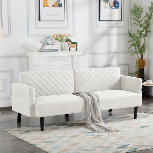 Gewnee 74.8"Futon Sofa Bed Couch Modern Convertible Folding Futon Set for Living Room or Bedroom