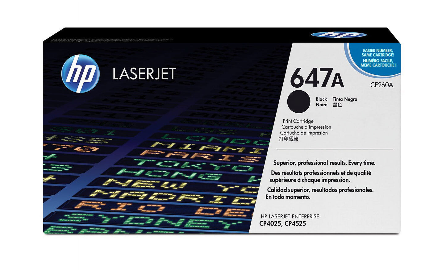 HP 647A Black Original LaserJet Toner Cartridge, ~8,500 pages, CE260A