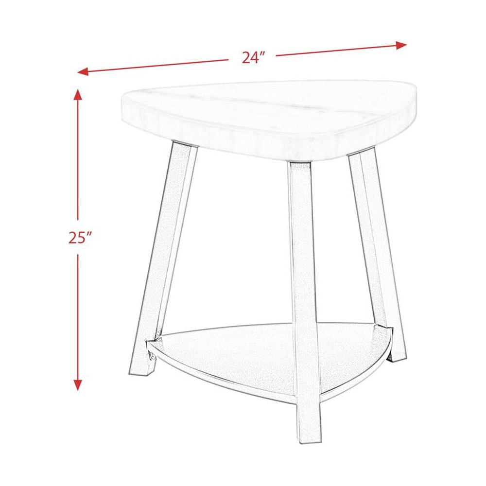 Picket House Furnishings Lena White Marble Top End Table