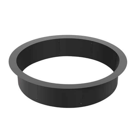 SKYSHALO Fire Circle, 40" Outer/36" Inner Diameter, 10" Tall, 2.5mm Thick Carbon Steel Construction, DIY Fire Pit Liner for Above or In-Ground Use, Ideal for Outdoor Camping and Bonfire Gatherings
