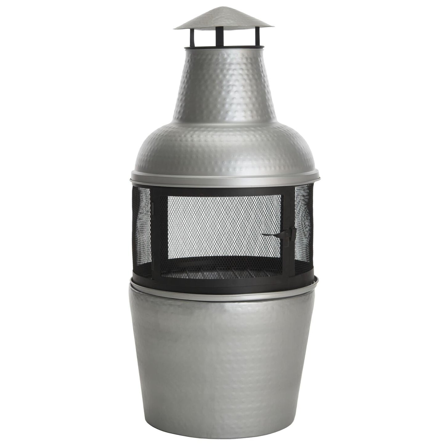 Safavieh 40" Silver Finish Iron Chiminea