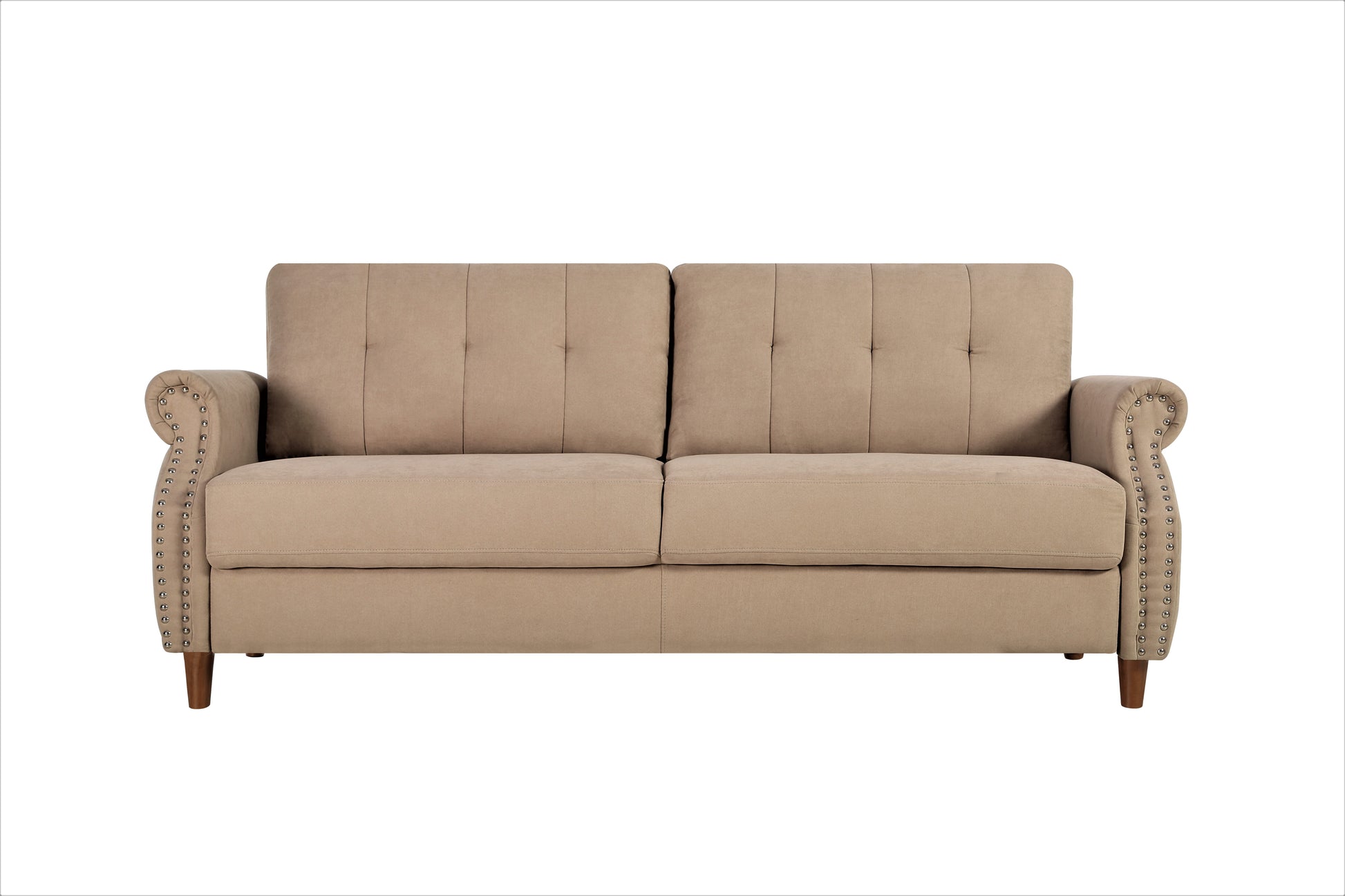 Uspridefurniture Briscoe Sofa, Camel Polyester