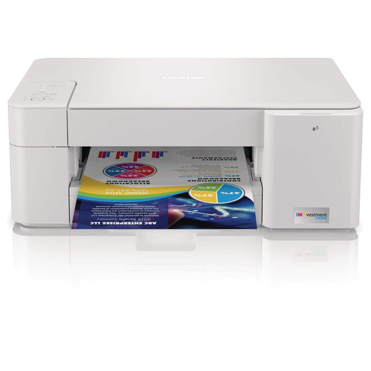 Brother - INKvestment Tank MFC-J1205W Wireless All-in-One Inkjet Printer with up to 1-Year of Ink In-box - White/Gray