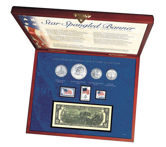 American Coin Treasures Star Spangled Coin andStamp Box Set