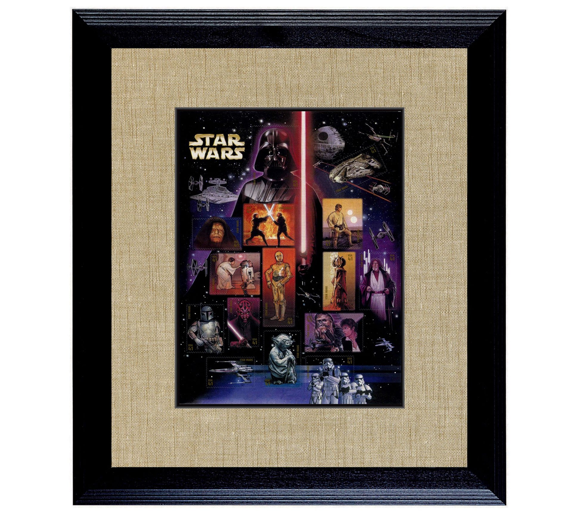 American Coin Treasures Star Wars U.S. Stamp Sheet Frame