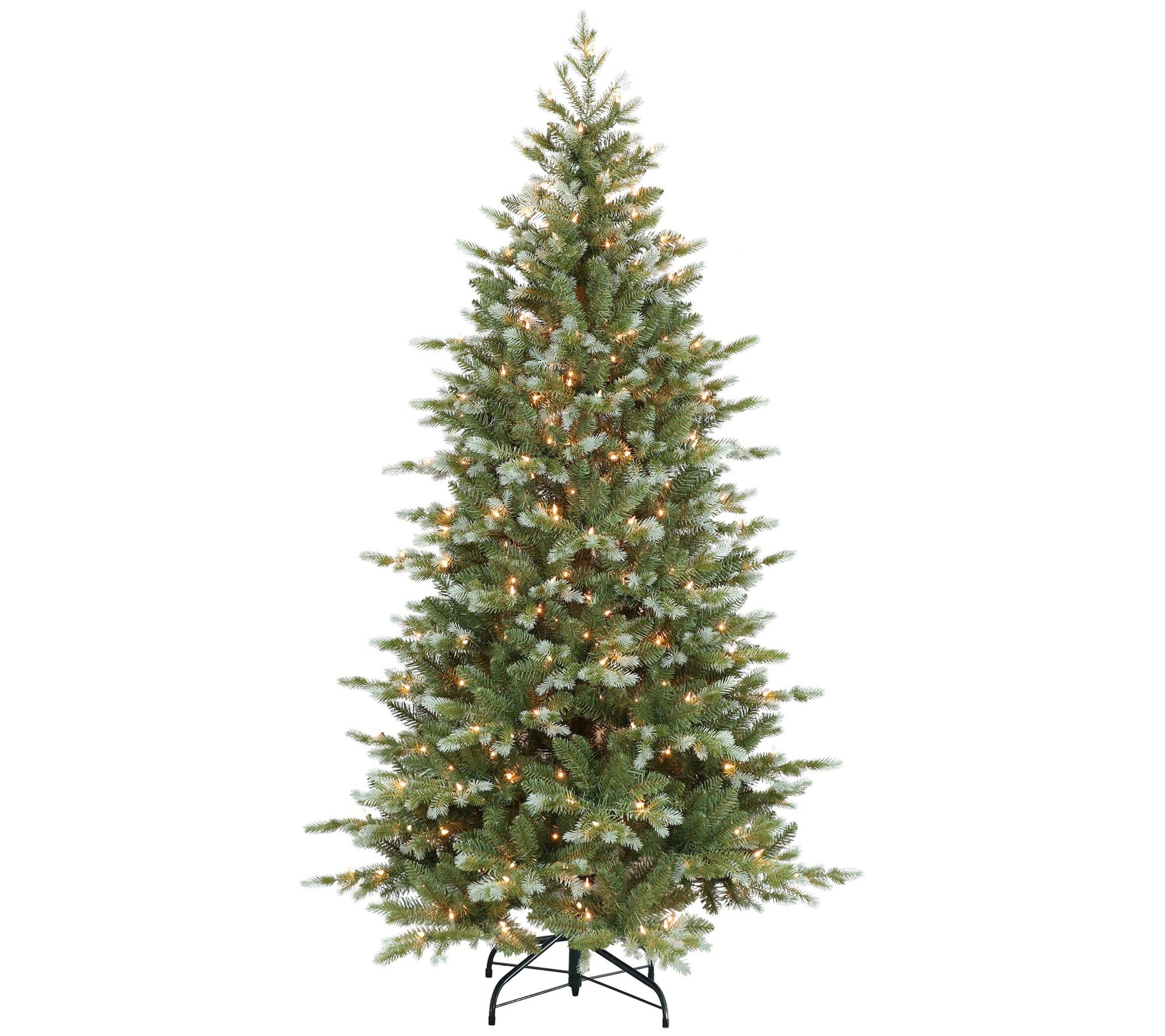 Puleo Pre-Lit 6.5' Slim Colorado Blue Spruce Ch ristmas Tree