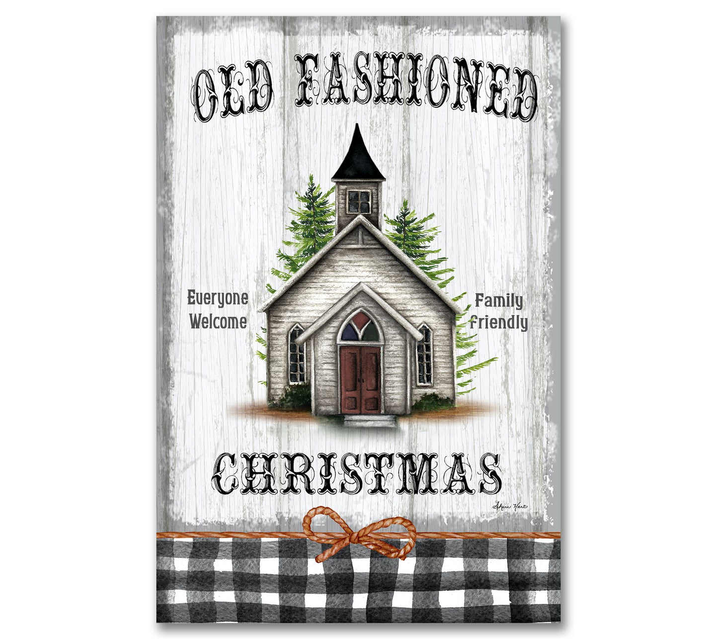 Courtside Market Old Fashioned Christmas Sign 24x36 Canvas