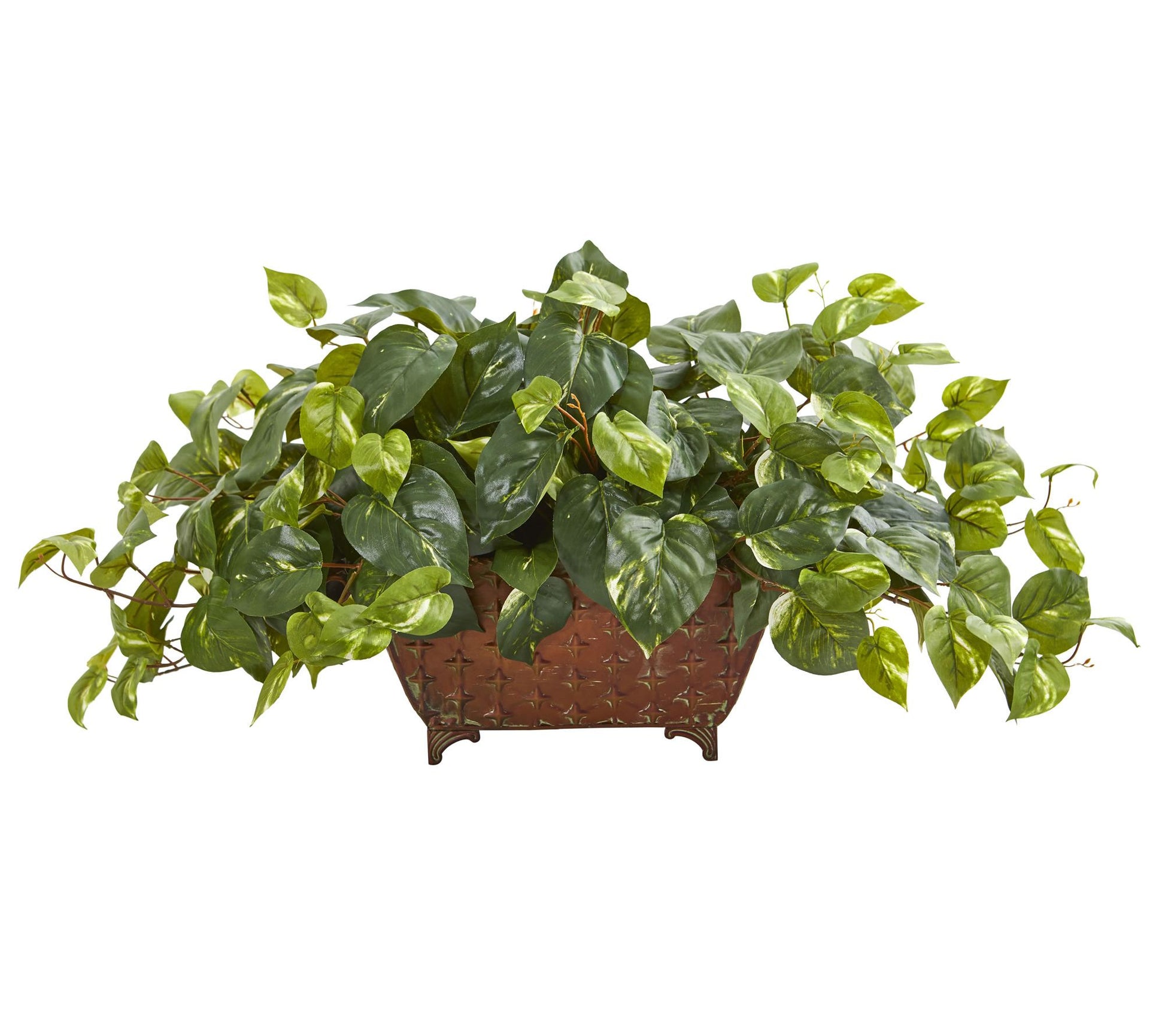 Pothos Artificial Plant in Metal Planter