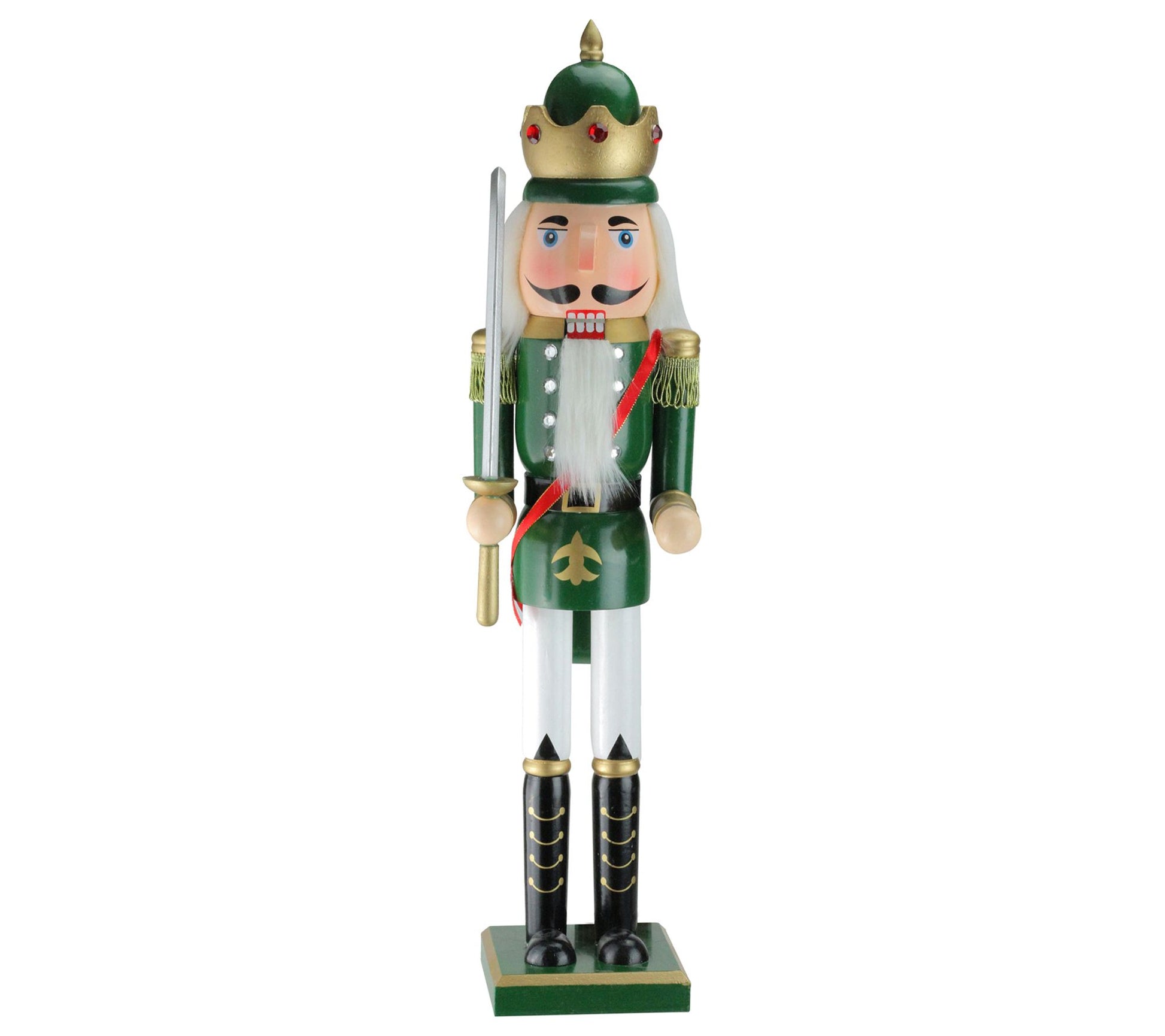 Northlight 24" Green and Gold Nutcracker King with Sword