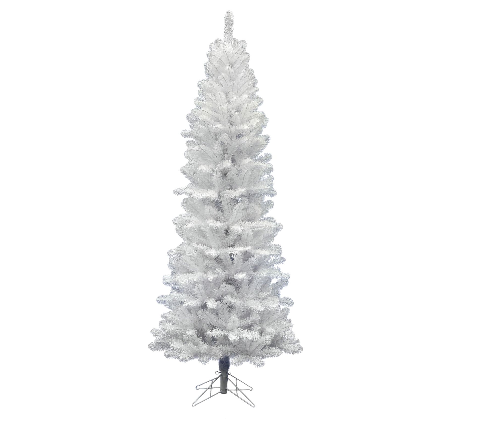 Vickerman White Salem Pencil Pine Artificial Ch ristmas Tree