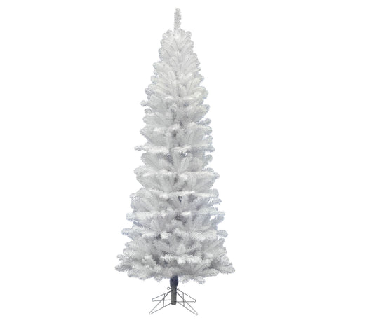 Vickerman White Salem Pencil Pine Artificial Ch ristmas Tree