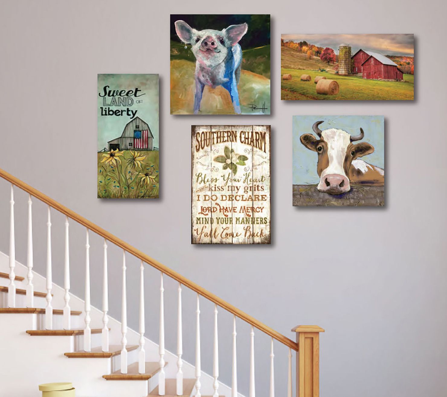 Courtside Market Farm House Finds II 5-Piece Canvas Set