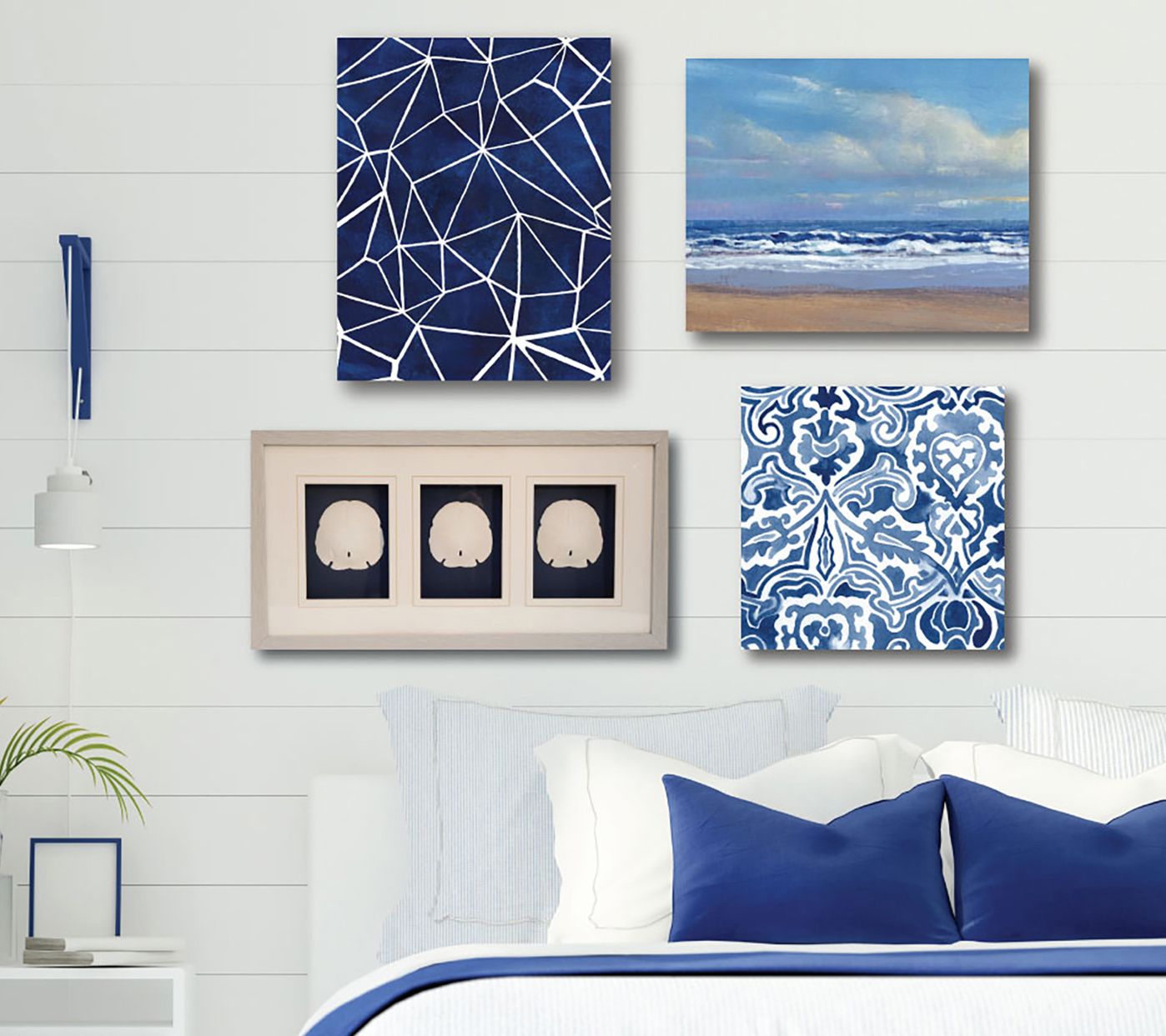 Courtside Market Blue Sky 4 Piece Canvas Set