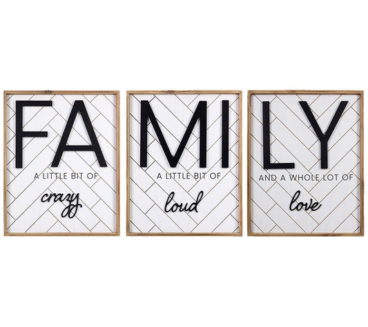 Young's Inc. 3-Piece Family Wall Sign