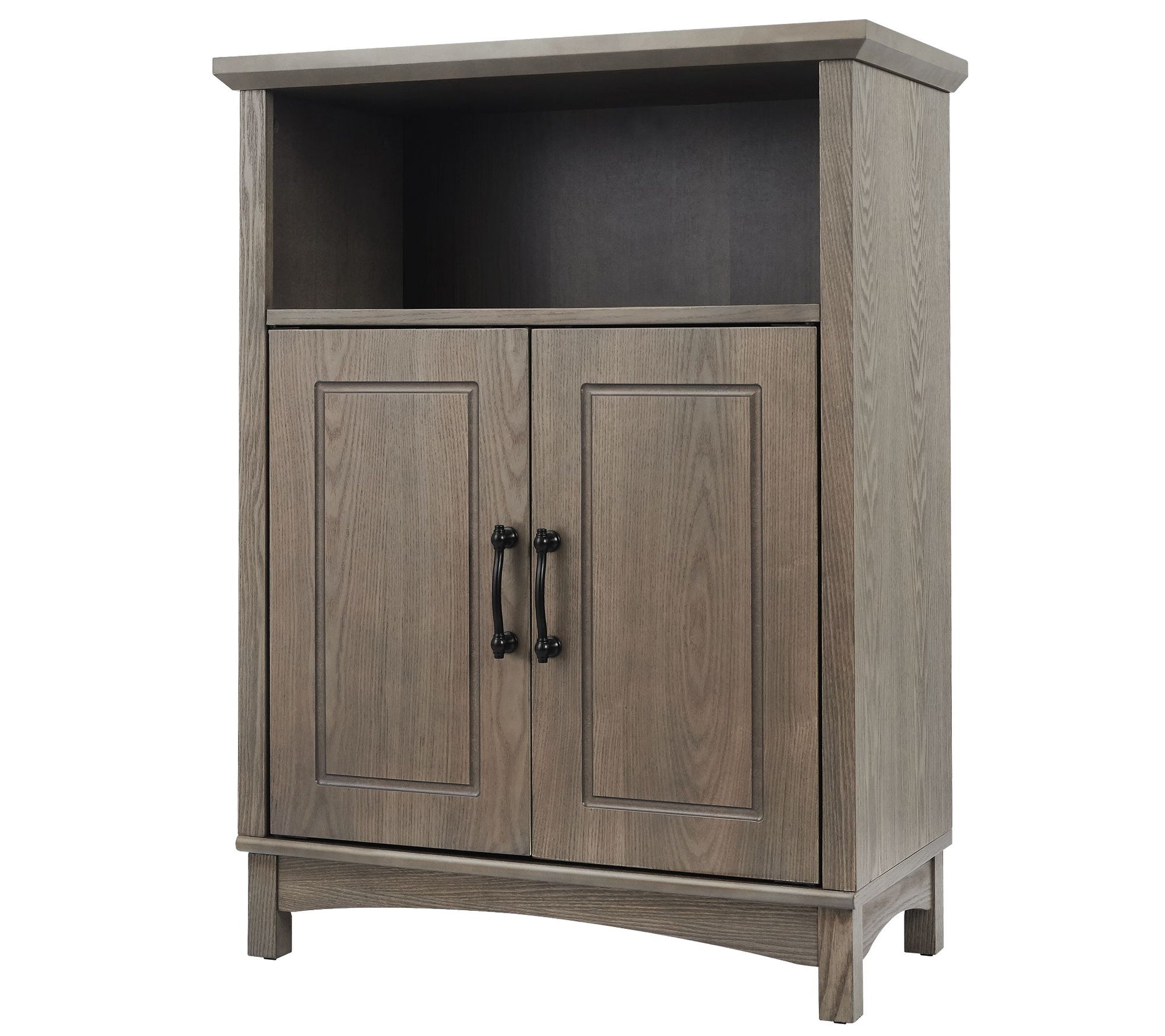 Russell Farmhouse Wooden Floor Cabinet, Salt Oak