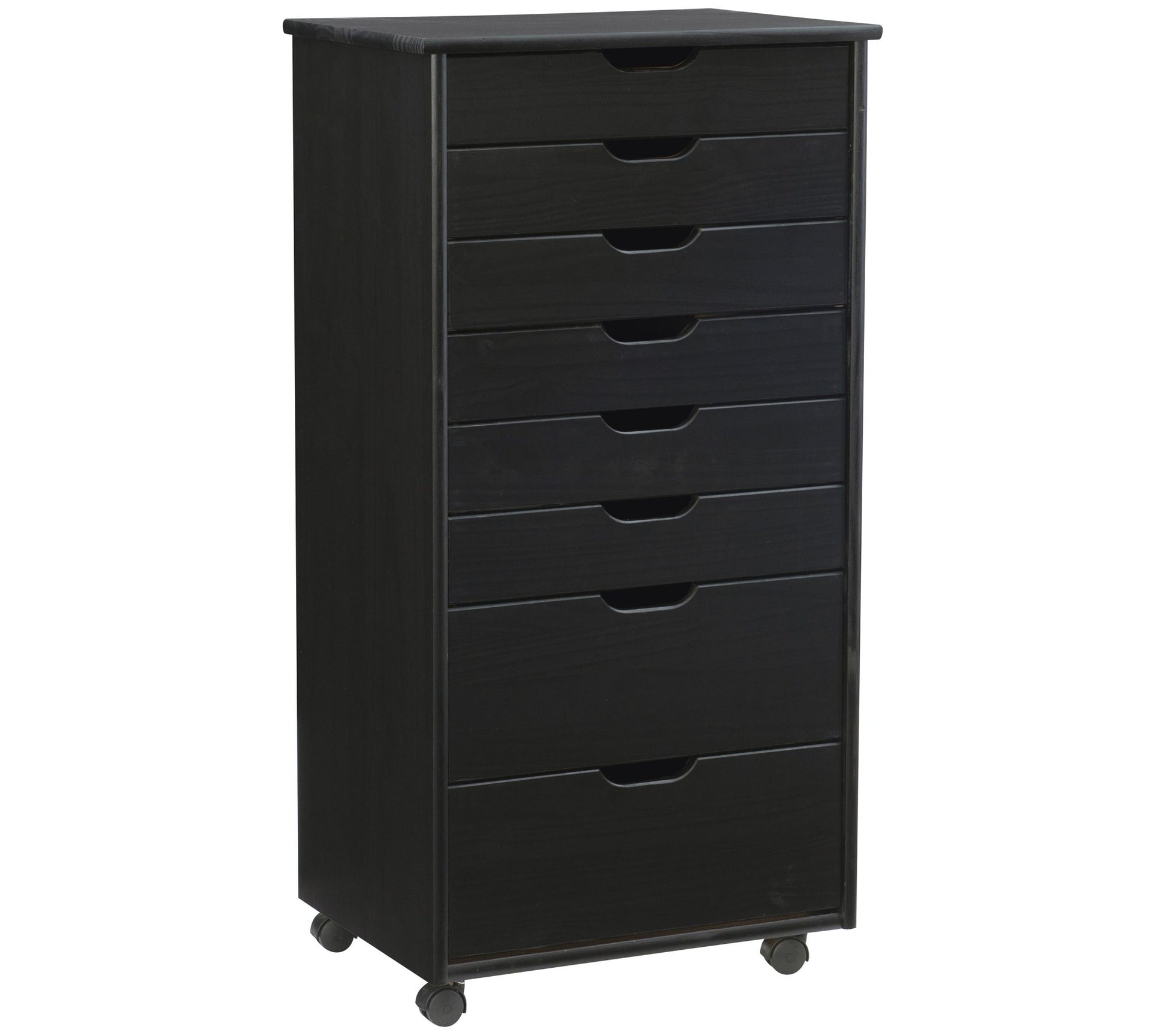 Linon Home Karla 8-Drawer Rolling Storage Cart