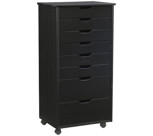 Linon Home Karla 8-Drawer Rolling Storage Cart