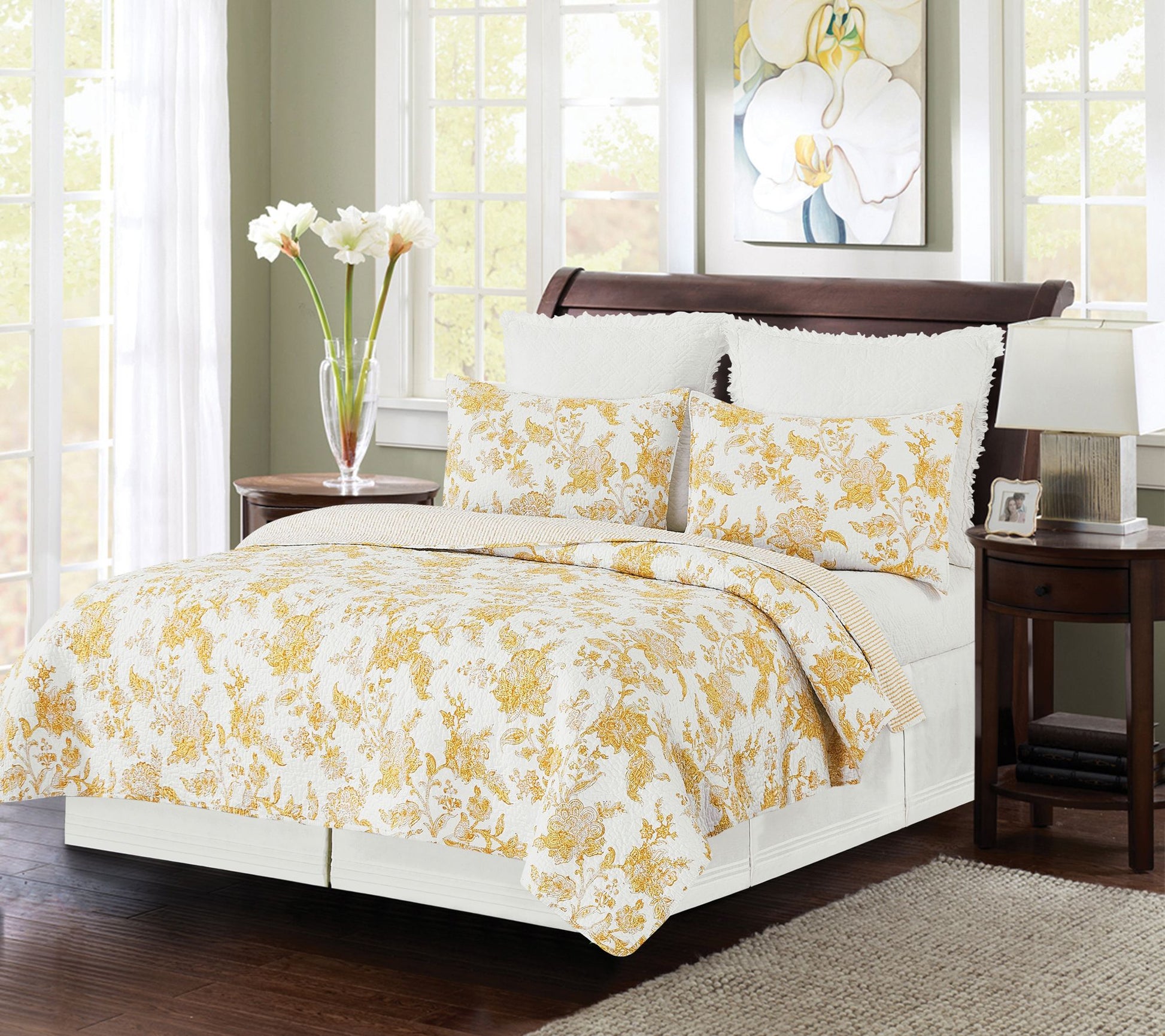Miriam 3-Piece Cotton King Quilt Set by Valerie