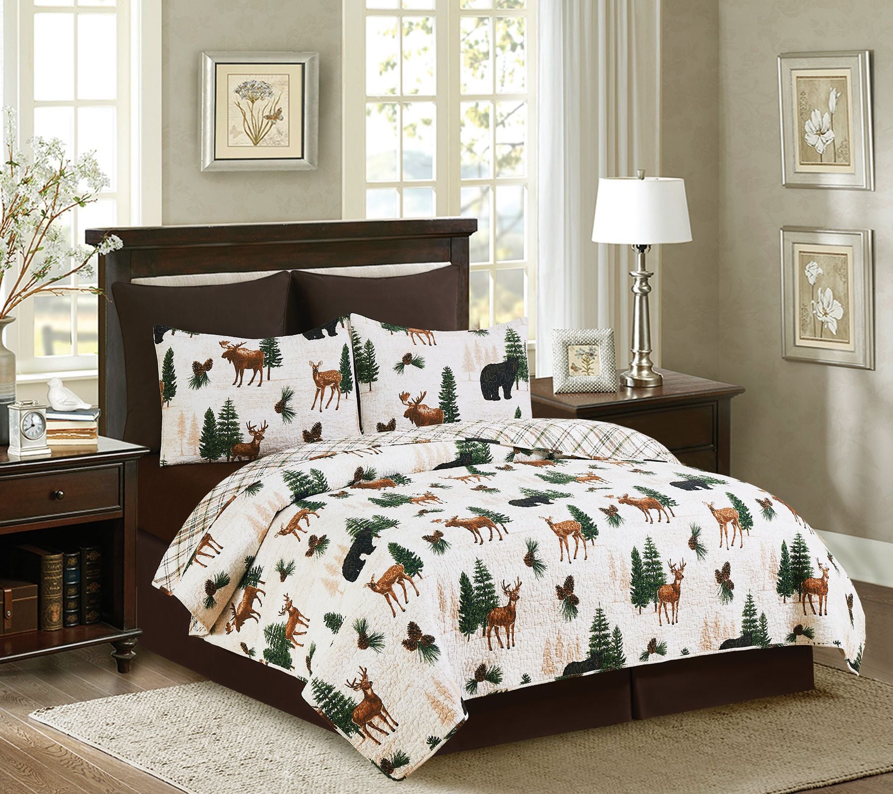 Nolan Pines 3-Piece Cotton Full/Queen Quilt Setby Valerie