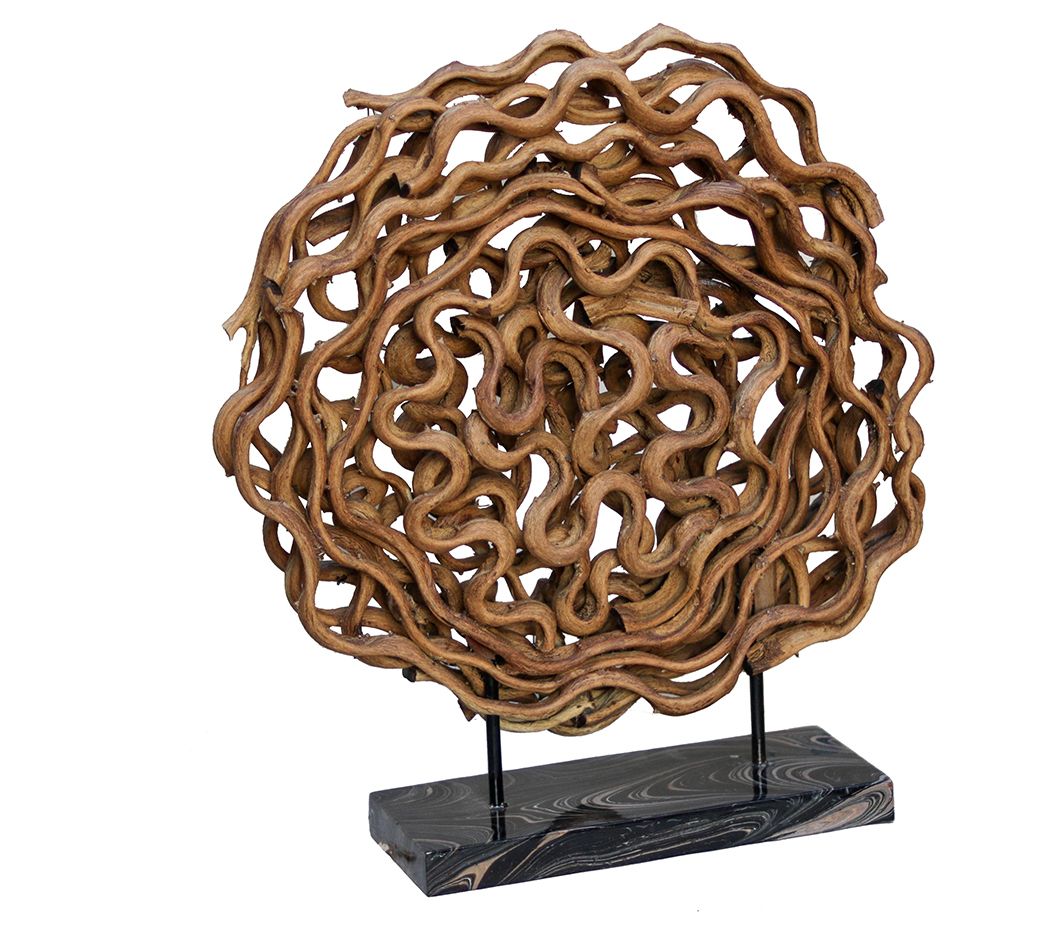 R. Nest Teak Scramble Figure - 23.5"