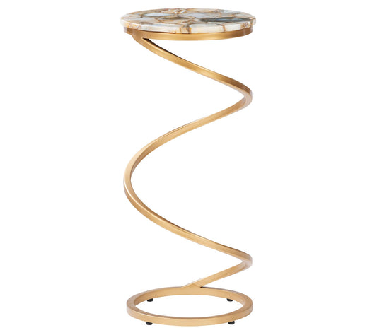 Powell Maylin Spiral Base Drink Table W/ Agate Top