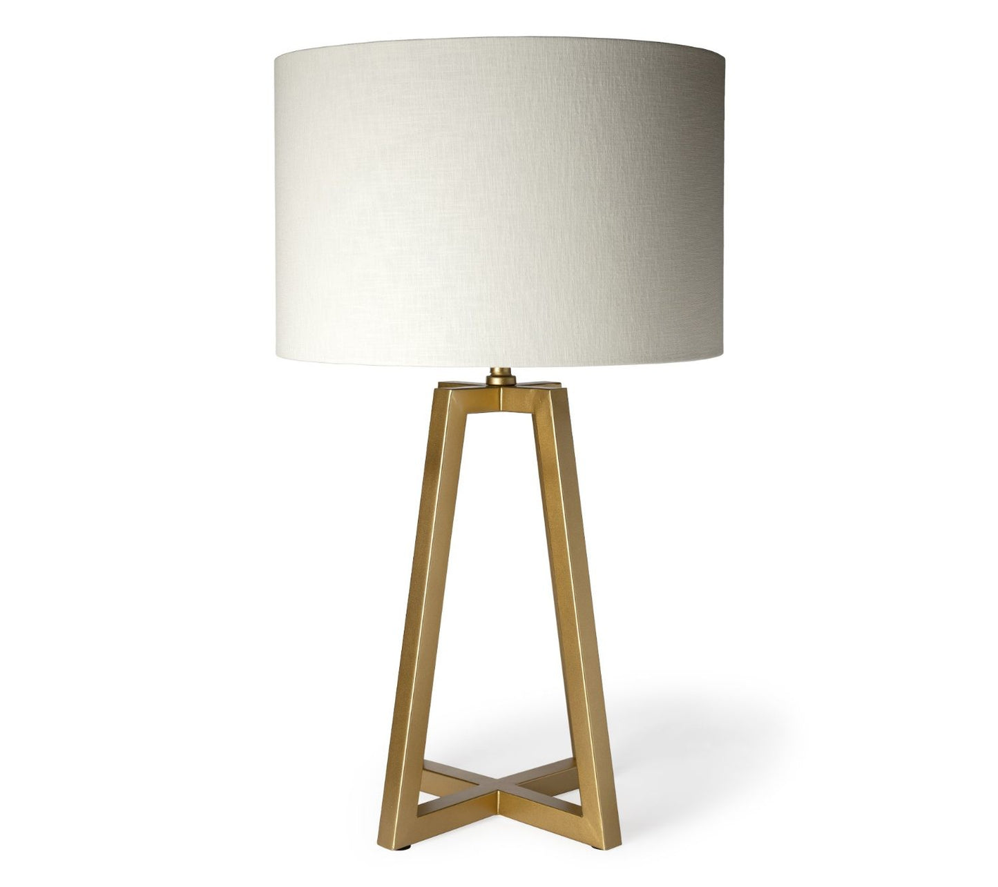 Metallic Gold Tone Geometric Table Lamp