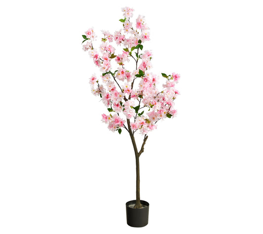 Nearly Natural 5' Cherry Blossom Artificial Tree Pink